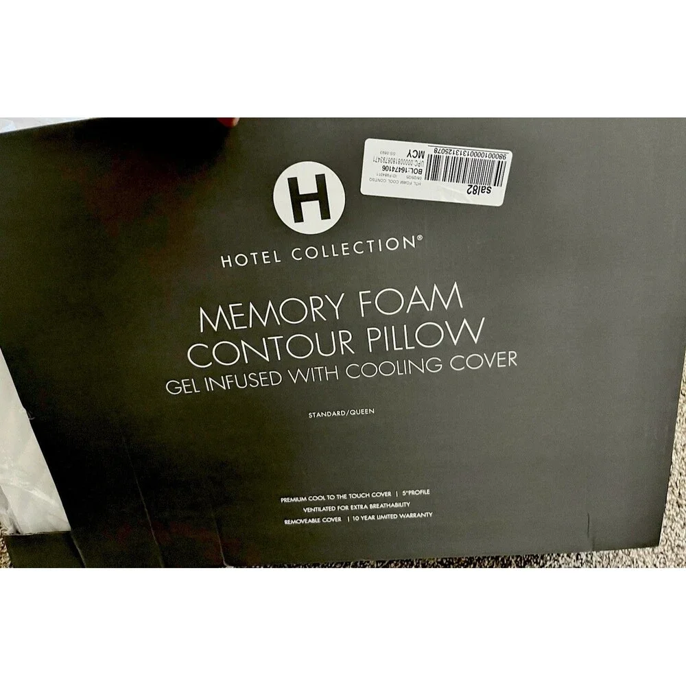 HOTEL COLLECTION Memory Foam Contour Gel Infused Pillow Standard/Queen